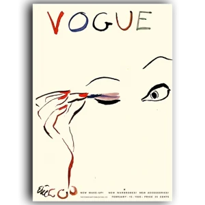 1935 Magazine Cover Poster. Vintage Fashion Wall Art.